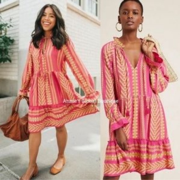 NWOT Anthropologie Maeve Dominique Pink Cottage Puff Sleeve
Mini Extra Small - Picture 5 of 9